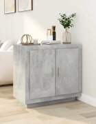 vidaXL Сайдборд бетонно сив 80x40x75 см инженерно дърво