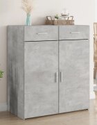 vidaXL Сайдборд бетонно сив 80x425x93 см инженерно дърво