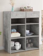 vidaXL Сайдборд бетонно сив 80x425x93 см инженерно дърво