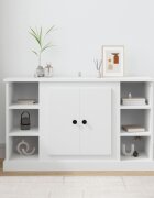 vidaXL Сайдборд бял 100x355x60 см инженерно дърво