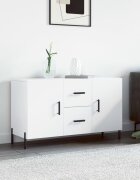 vidaXL Сайдборд бял 100x36x60 см инженерно дърво