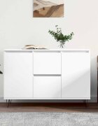 vidaXL Сайдборд бял 1015x35x70 см инженерно дърво