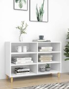 vidaXL Сайдборд бял 1035x35x70 см инженерно дърво