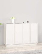 vidaXL Сайдборд бял 120x35x80 см бор масив