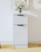 vidaXL Сайдборд бял 30x30x70 см инженерно дърво
