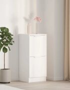 vidaXL Сайдборд бял 30x30x70 см инженерно дърво