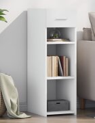 vidaXL Сайдборд бял 30x425x93 см инженерно дърво