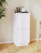 vidaXL Сайдборд бял 315x34x75 см бор масив