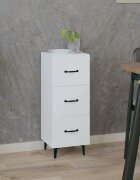 vidaXL Сайдборд бял 345x34x90 см инженерно дърво