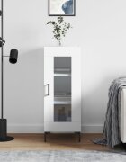 vidaXL Сайдборд бял 345x34x90 см инженерно дърво