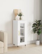 vidaXL Сайдборд бял 345x34x90 см инженерно дърво