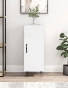 vidaXL Сайдборд бял 345x34x90 см инженерно дърво
