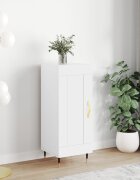 vidaXL Сайдборд бял 345x34x90 см инженерно дърво