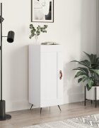 vidaXL Сайдборд бял 345x34x90 см инженерно дърво