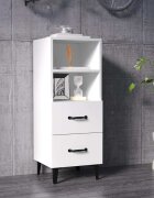 vidaXL Сайдборд бял 345x34x90 см инженерно дърво