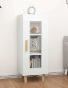 vidaXL Сайдборд бял 345x34x90 см инженерно дърво