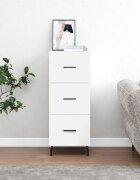 vidaXL Сайдборд бял 345x34x90 см инженерно дърво