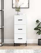 vidaXL Сайдборд бял 345x34x90 см инженерно дърво
