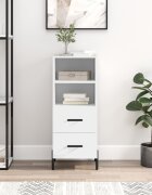 vidaXL Сайдборд бял 345x34x90 см инженерно дърво