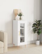 vidaXL Сайдборд бял 345x34x90 см инженерно дърво