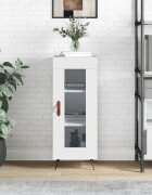 vidaXL Сайдборд бял 345x34x90 см инженерно дърво