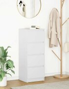 vidaXL Сайдборд бял 375x35x99 см инженерно дърво