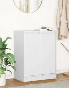 vidaXL Сайдборд бял 57x34x76 см инженерно дърво