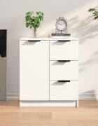 vidaXL Сайдборд бял 60x30x70 см инженерно дърво