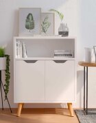 vidaXL Сайдборд бял 60x30x72 см инженерно дърво
