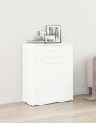 vidaXL Сайдборд бял 60x30x75 см инженерно дърво