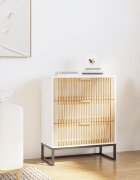 vidaXL Сайдборд бял 60x30x75 см инженерно дърво