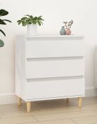 vidaXL Сайдборд бял 60x35x70 см инженерно дърво
