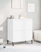vidaXL Сайдборд бял 60x35x70 см инженерно дърво