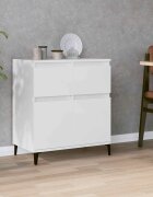 vidaXL Сайдборд бял 60x35x70 см инженерно дърво