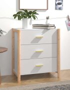 vidaXL Сайдборд бял 62x38x70 см инженерно дърво