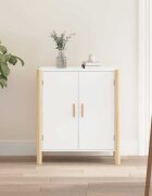vidaXL Сайдборд бял 62x38x70 см инженерно дърво