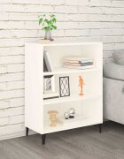 vidaXL Сайдборд бял 695x325x90 см инженерно дърво