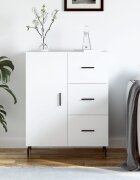 vidaXL Сайдборд бял 695x34x90 см инженерно дърво