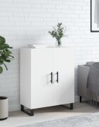 vidaXL Сайдборд бял 695x34x90 см инженерно дърво