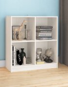 vidaXL Сайдборд бял 70x33x76 см бор масив