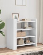 vidaXL Сайдборд бял 735x35x75 см инженерно дърво