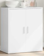 vidaXL Сайдборд бял 79x38x80 см инженерно дърво