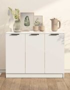 vidaXL Сайдборд бял 905x30x70 см инженерно дърво