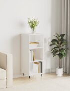 vidaXL Сайдборд бял гланц 345x325x90 см инженерно дърво