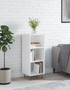 vidaXL Сайдборд бял гланц 345x325x90 см инженерно дърво