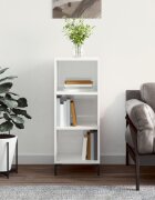 vidaXL Сайдборд бял гланц 345x325x90 см инженерно дърво