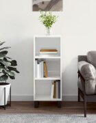 vidaXL Сайдборд бял гланц 345x325x90 см инженерно дърво