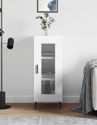 vidaXL Сайдборд бял гланц 345x34x90 см инженерно дърво