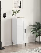vidaXL Сайдборд бял гланц 345x34x90 см инженерно дърво