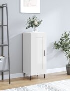 vidaXL Сайдборд бял гланц 345x34x90 см инженерно дърво